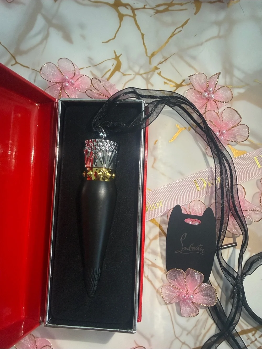 Christian Louboutin Red Shiny Lipstick Retail $120 Brand New in Box AMAZING